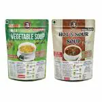 Brewlab Mix Veg Soup + Hot & Sour Soup Powder Combo | Just Add Hot Water Rich In Protein 50g X 2 (Pack of 2, 100 g)