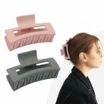 Emsol Big Hair Clips Large Hair Claw Clip for Thick Hair Curly Strong Hold Hair Accessories Matte Hair Clip Durable Summer Hair Barrettes for Women Girls (Light Brown + Beige)