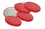 RTWARE Red Rust-Proof, Leak Proof Airtight Metal Glass Jar Lids / Cap for Mouth Size of Jar 63mm (Set of 6)