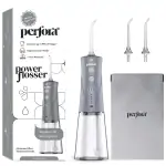 Perfora Power Water Dental Flosser | 1 Year Warranty | Dental Flosser For Teeth Oral Care, Portable USB Cable Rechargeable, 3 Modes & 2 Nozzles, 15000 mAh Battery (250ml Optimum Water Tank, Grey)