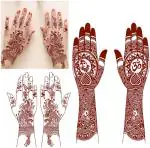 Ordershock Waterproof Full Hand Henna God Ganeshsa Flower Mandala Temporary Body Tattoo (Pack of 2)