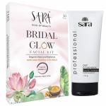 Sara Soul of Beauty Bridal Glow Facial Kit, 41g + Oxy D-Tan Mask, 175g | Suitable for All Skin Type