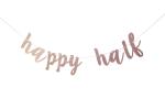 Festiko Rose Gold Happy Half Banner, Babys Half Year Old Birthday Party Decoration, 6 Months, 1, 2 Birthday Sign