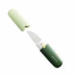 Yindella Peeler Green Stainless Steel Sharp Smooth Vegetable Fruit Peelers for Kitchen Ideal for Potato Cucumber Carrot Scrapper Double Edge Serrated (Peeler- Green 2 in 1)