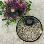 Caffeine Black Stoneware Starter Serving Platter (Set Of 2)