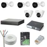 Cp Plus 2Mp Cctv Ip Camera Outdoor Full Set 3 Bullet 2 Dome 8 Channel Nvr 8 Port Jk Vision Poe 2Tb Hard Disk Cat6 Cable 100 Meter 10 Rj45 Connector