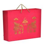 PPJ - ELEPHANT KALASH (FOIL PRINTED) PAPER CARRY BAG, 16 Inch X 12 Inch X 4 Inch for DIWALI/WEDDING/FUNCTION/BIRTHDAY/RETURN GIFTS/CHRISTMAS (Pack of 10))