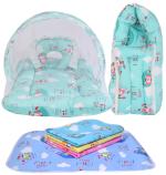 Kwitchy New Born Baby Boy's & Baby Girl's Bedding Combo Mosquito Net Bed Sleeping Bag & Plastic Sheets Set
