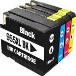IMPRINTE 955 XL Ink Cartridge For Use In OfficeJet Pro 7740, 8210, 8216, 8700, 8710, 8715 Black + Tri Color Combo Pack Ink Cartridge ()