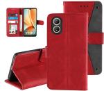 Autofocus Faux Leather Back Case Flip Cover for Vivo Y100 5G with ID Card Slot | Foldable Stand | 2 Card Slot | 1 Cash Slot | Magnetic Closure - Executive Red, 22623