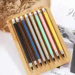 ABRIOQO 4Set Inkless Pencil Infinity Metal Pencil with Nibs-2, Infinite Never Ending Pencil, Everlasting Pen Pencil, Inkless Pen Pencil Replaces 100 Wooden Pencils