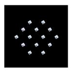 Comet Busters Beautiful Handcrafted Square White Bindis With Silver Stone (4mm) (BIN2033) Pack of 1