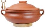 Craftsman India Online Red Clay Pottery Mud Pot For Cooking And Serving, 3 L
