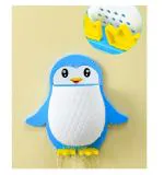 QinPin Multipurpose Self-Adhesive Penguin Toothbrush Holder and Bathroom Wall Organizer Pack of 1