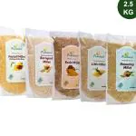 Farmbean Millets Combo Pack of 5 (With Browntop) | Natural Grains Unpolished Millets | Siridhanya | Browntop 500g, Little 500g, Kodo 500g, Foxtail 500g, Barnyard 500g | Low GI Rice | Nutrient Powerhouse, High Protein & More Fibre than Rice