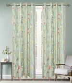 Jvin Fab Blue, Aqua Velvet Curtains, 111.8 X 213 X 2.5 Cm