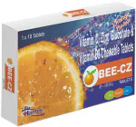 BEE CZ tablets Vitamin C & Zinc Gluconate & Vitamin D3 Orange Flavor Chewable Tablets (1 x 10 Tab)