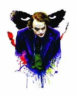 Divinedesigns Multicolor Vinyl Angery Joker Face Sticker