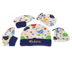 Adore Baby Pure Cotton Cap Mitten Booty Set-Blue