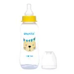 Cherilo Classic Baby Feeding Bottle, 250ml, Lovely Cat Style