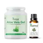 KAZIMA Combo Of Aloe Vera Gel and Tea Tree Essential Oil (Combo Of 2)
