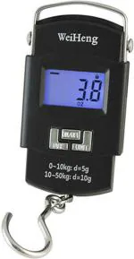 INDICUL Digital LCD Portable Hanging with Tare Weighing Scale Black 40 kg