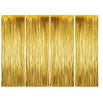 PMW - Golden Foil Curtains for Decoration - Shiny And Bright Golden Foil Curtains - For Birthday, Anniversary, Bachelorette - Set Of 4Pcs