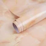 NAREVAL Orange Marble Sticker Wallpaper for Home Stylish Marble Wall Paper for Bathroom (60*200 cm)