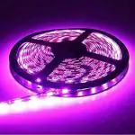 amiciVision 4040 Purple Color LED Strip Light | 5m Long, 60 LED/Meter with 2 Amp Driver and Blinker