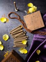 AMAYAH Luxury Organic Handmade Dry Insence Natural Dhoop Sticks With Stand (100% Herbal & 0% Charcoal) Sandalwood Fragrance (30 Cone Inside the Box)