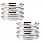 Stainless Steel Lunch Dinner Plates Thali Set with Round Extra Deep, Bhojan Thali(Dia-29cm)