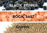 SSVCOLLECTIONS Combo of Roasted Cumin Powder, Black Pepper and Rock Salt (300 g)