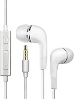 Ali Creation White 3.5 Mm Jack With Mic Earphones For Samsung Galaxy M20, M10 Devices
