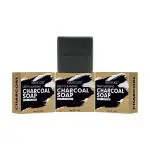 MAN CODE Charcoal Soap For Men 125gm | Treats Oily Skin | Natural Essential Oil Extract | Suitable for All Skin Types | Bathing Soap | Pack Of 3