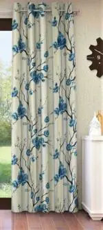 KAN-HOMZ Blue Polyester Window Curtain Kh-Kh-Sc 1