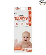 TEDDYY Baby Tape Diapers Super Xlarge 54 Count (Pack of 1), 13-17 kgs, High Absorbency, Anti - Bacterial