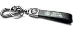 Blue Aura Atar Black Leather Key Ring Royal Enfield Design For Car Bike Men Women Keyring