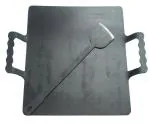 NAAYAGI - 3 KG - LASER CUTTED - SQUARE -IRON TAWA / PATHRI TAWA FOR DOSA, ROTI - 30 CM / 12 INCH, DOUBLE HANDLE, 3 + KG WEIGHT