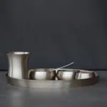 Indian Bartan Matt Kansa Plate set