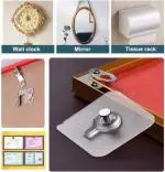 Prievado 5Pcs Self Adhesive Wall Hook for Hanging Photo Frame, Wall Clock, Wall Hanging Hook 5 (Pack of 5)
