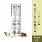 La Pink Under Eye Serum with White Haldi for Dark Circles and Puffy Eyes (Pack of 2)