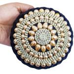 Clixfox Women and Girls Gold Synthetic Hair, Stone Bridal Beautiful Juda Hair Extension