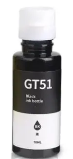 ANG Refill Ink for HP GT51 GT52 Compatible for HP Ink Tank Printer 115,310,315,316,319,410,415,419,500,515,516,530,675,720,GT5810,GT5820,GT5811,GT5821 (Black 1PC)