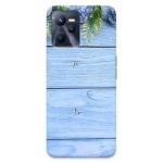 MobiEra Realme C35 Blue Wood Design Plastic Hard Case Cover