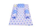Kwitchy New Born Baby Bedding Set Cradle Mattress with Super Soft Pillow and Bolsters 4 Pcs Bedding Set (0-6 Months)