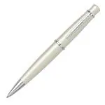 Scrikss Chic Ball Point Pen Ivory Lacquer Brass Body Chrome Plated Metal Accessories