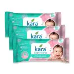 Kara Baby Wipes Pack of 3 (80 Pulls)