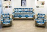 CROOX Royal Look 5 Seater Sofa Covers Blue