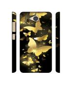 Casotec Golden Butterfly Pattern Design 3D Printed Hard Back Case Cover for Gionee S6 Pro