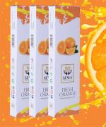 SEWA Orange Charcoal Free Premium Incense Stick (Pack of 3) 100 gm box each